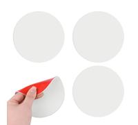 UFURMATE Lot de 4 cache-trous ronds en caoutchouc vierge de 12,7 cm - Plaque murale décorative autocollante pour trous, rayures (blanc)