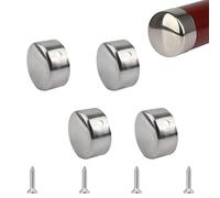 UFURMATE Lot de 4 embouts de main courante ronds en acier inoxydable de 49 mm de diamètre intérieur