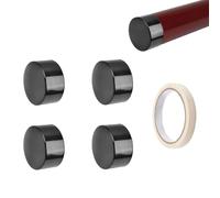 UFURMATE Lot de 4 embouts de main courante ronds en plastique noir pour rampe d'escalier 50 mm
