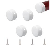 UFURMATE Lot de 4 embouts ronds en acier inoxydable pour main courante Blanc 50 mm