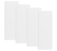 UFURMATE Lot de 4 plaques de sortie vierges sans vis, plaque frontale en plastique à 3 compartiments pour interrupteur, prise électrique (blanc/100 x 275 mm)