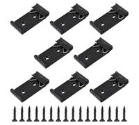 UFURMATE Lot de 8 clips de montage sur rail DIN universels de 35 mm de large en alliage d'aluminium avec vis de montage (noir)