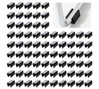UFURMATE Lot de 80 patins de chaise en plastique et feutre de 13 mm, embouts en forme de U pour base ronde de traîneau (noir)