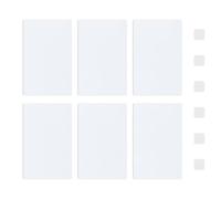 UFURMATE Plaque de Couverture pour Trous de Mur, 6Pcs en PVC Plastique, Plaque Murale Décorative pour Trous et Rayures (Blanc Pur, 116 * 75mm)