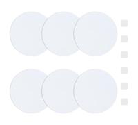 UFURMATE Plaque de Couverture Ronde pour Trous de Mur, 6Pcs en PVC Plastique, Plaque Murale Ronde Décorative pour Trous et Rayures (Blanc Pur, 95mm)