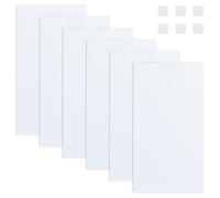 UFURMATE Plaque de Couverture Ronde pour Trous de Mur, 6Pcs en PVC Plastique pour Plafond, Plaque Murale Décorative pour Trous et Rayures (Blanc Pur, 100 * 185mm)