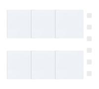 UFURMATE Plaque de Couverture Ronde pour Trous Muraux Carrés, Lot de 6 Plaques en PVC Plastique pour Plafond, Plaque Murale Décorative Vierge pour Trous et Rayures (Blanc Pur, 86 x 86 mm)