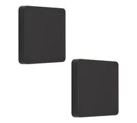 UFURMATE Plaque murale vierge, 2PCS Plaque de trou mural sans vis en plastique 1 groupe Plaque de prise de courant vierge pour interrupteurs de lumière inutilisés (Noir, 60x60mm)