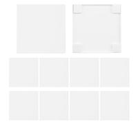 UFURMATE Plaque murale vierge avec couvercle, 10PCS 12 cm x 12 cm en plastique sans vis pour trou de mur 1 groupe - Plaque de prise électrique vierge pour prises ou interrupteurs inutilisés (Blanc)