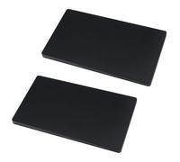 UFURMATE Plaque murale vierge noire, 2PCS Plaque de trou mural en plastique sans vis à 2 prises, Couverture de prise de sortie de dispositif vide pour prises ou interrupteurs inutilisés (189 * 110mm)