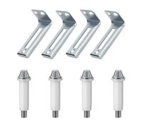 UFURMATE Quincaillerie de porte à deux volets, 4 kits de pivot inférieur de porte et support de pivot, pièces de réparation de matériel de porte de placard à deux volets en acier au carbone