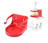 UFURMATE Support mural pour équipement de premiers secours compatible avec LifeVac - Kit de montage mural avec double support de masque (rouge, appareil non inclus)