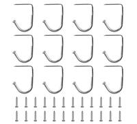 UFURMATE Talon sous placard, 12 pièces porte-gobelet sous placard en métal, support de rangement d'ustensiles pour cuisine, salle de bain, armoire (galvanisé)