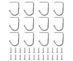 UFURMATE Talon sous placard, 12 pièces porte-gobelet sous placard en métal, support de rangement d'ustensiles pour cuisine, salle de bain, armoire (galvanisé)