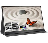 UFYQL Écran Portable 15,6" Full HD IPS 1080P Mat, Ultra-Leger, Compatible avec Laptop/PC/MacBook/Téléphone/Xbox/PS4/PS5/TV, Ports HDMI/USB-C, Étui de Protection & Montage VESA
