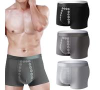 UFZKOOEP Sous-vêtements de thérapie magnétique de massage pour hommes, sous-vêtements de thérapie énergétique pour hommes, boxers pour hommes (3 pièces - A, 3XL)