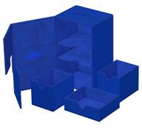 Ultimate Guard Twin Flip'n'Tray 160+, Étui pour 160 cartes TCG à double manche + plateau à dés, bleu, fermeture magnétique indépendante et doublure intérieure en microfibre