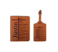 Ugaarsan Étui de passeport personnalisé en cuir pour passeport chrétien - Cadeaux religieux pour homme et femme - Accessoires de voyage, Noir/bleu marine/rose/gris/violet lavande/rouge/émeraude/bleu