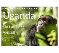 Uganda - ein Land der Vielfalt (Tischkalender 2026 DIN A5 quer), CALVENDO Monatskalender: Uganda bietet eine Vielfalt an Menschen, Landschaften, Fauna und Flora