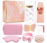 UGBO Idee Coffret Cadeau Femme Cadeaux pour Filles Adolescentes 9 10 11 12 13 14 ans Cadeau Anniversaire Personnalisé Noel Original Utile Fete des Meres Tasse en Verre avec Couvercle et Paille