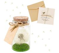 UGBO Souhaitable - Véritable pissenlit dans un verre - Décoration pour femme, petite amie, fille - Cadeau pour anniversaire, mariage, cérémonie de jeunesse, Noël