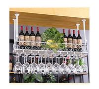 UGD8TQR Rack Upside Down Home Style Européen Bar Table Wine Rack Ornements Creative Gobelet Rack Suspendu Gobelet Rack Noir 50 x 25 cm