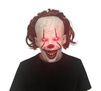 UGDOUS Halloween Luminescent Stephen King's It Horror Clown Joker Masque Clown(No light)