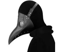 UGDOUS Masque d'oiseau Steampunk créatif à long nez et bec, drôle de masque de médecin de la peste en plastique, dessin animé for Halloween(Coffee)