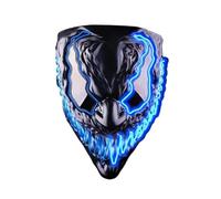 UGDOUS Masque Marvel Venom avec lentille, décoration de fête d'Halloween, masque LED, accessoires adaptés aux jouets chauds Venom Cosplay(Red)
