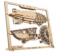 UGEARS 2.5D Zeppelin encadré - Kit de modèle en Bois d'avion Classique avec hélices Mobiles et stabilisateurs - Kits de modèle de Puzzle en Bois de dirigeable pour Adultes - Décoration de Maison