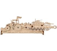 UGEARS Brave UA Tractor 3D Puzzle en Bois - Kit de Modèle Mécanique en Bois à Construire - Constructeur DIY avec Mécanisme d'Engrenage - Jeu de Construction Casse-tête pour Adultes
