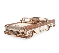 UGEARS Dream Cabriolet - Cadeau de fête des pères Puzzles 3D pour Adultes Modèles mécaniques Puzzle en Bois Casse-tête Construction Craft Kits pour Adultes DIY Puzzle Learning Woodcraft Convertible
