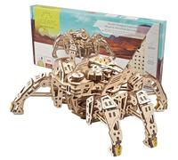 UGEARS Hexapod Explorer Puzzle 3D - Kits de modèle de Robot araignée mécanique Cadeau de fête des pères pour Adultes Puzzles en Bois 3D pour Adultes - Kit de Robot en Bois Fonctionne