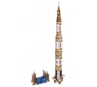 UGEARS Maquette mécanique en bois Saturn V NASA – Jeu de construction – Doré