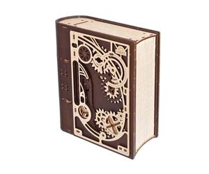 UGEARS Kits de Modèles en Bois pour Adultes à Construire - Livre des Secrets Puzzles 3D en Bois pour Adultes avec Cadenas Combinaison Steampunk - Livres-Puzzles Mécaniques DIY - 263 Pièces