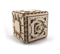 Ugears Modèle de Coffre-Fort en Bois (Puzzle 3D Mécanique à Monter soi-même) | Fonctionnel, Design/Coffre-Fort avec Serrure à Combinaison