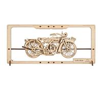 Ugears Moto Indie Puzzle 2.5D - Maquette en Bois à Construire pour Adultes - Art Mural Original Puzzle en Bois pour Adultes - Maquette Moto a Monter Expérience DIY pour Enthousiastes de Casse-Tête