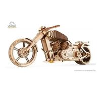 UGEARS Moto en bois à construire VM-02 – Miniature mécanisée, moteur à élastique