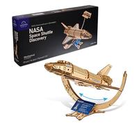UGEARS Maquette en bois Navette spatiale Discovery de la NASA – Puzzle 3D à l'échelle 1:96