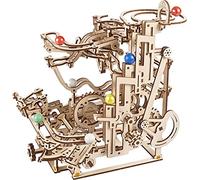 Ugears Marble Run Tiered Hoist Wooden Mechanical Model Construction Game Argenté