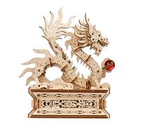 Puzzle 3D - UGEARS - Wood Dragon - 141 pièces - Bois composite - Tiroir secret