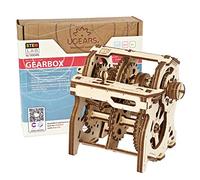 UGEARS STEM Jouets Puzzle 3D - STEM Kit de Construction mécanique en Bois - Puzzle Adulte - Kit scientifiques avec Application Modèle Mécanique pour Adultes et Enfants 8+ (Boîte de Vitesses)
