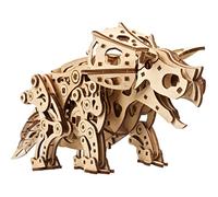 UGEARS Puzzle 3D en bois Triceratops – Maquette mécanique animée à ressort 1:32