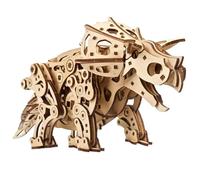 Ugears Triceratops Puzzle 3D Marron Hauteur 14,2 cm