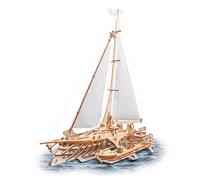 UGEARS Trimaran Merihobus Modèle 3D en Bois - Puzzle A Encastrement Adulte - Miniature Mécanique - Puzzle à Construire - Jeu Educatif Enfant - Casse Tete Kit De Construction 3D - De Collection