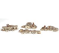 UGEARS U-Fidgets - Bibelots de casse-tête mécaniques - Ensemble de 4 modèles - Casse-tête 3D anti-stress - Kit d'auto-assemblage - 4 modèles mini - Modèle miniature - Modèles mécaniques