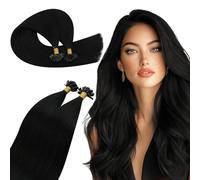 Ugeat Extension Cheveux Keratine a Chaud 55 cm Naturel Noir Humain Extension Keratine Cheveux Humain Noir #1 50S 50G 22Pouce Pour Halloween