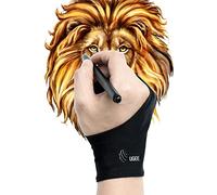 Ugee 2 Gants d’Artiste pour Tablette Graphique - Droitier et Gaucher, Gants de Dessin Anti-fouling, Noir