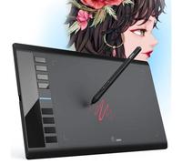 UGEE M708 Tablette Graphique 10x6 Pouces Ultra-mince avec Stylet sans Pile 8192 Niveaux de Pression et 8 Raccourcis pour Dessiner