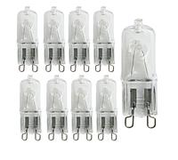 UGEFKMQ 10Pc Ampoule Halogène G9 220V 28W G9 Bi-Pin Base Halogène Lampe De Four Lampe De Table Applique Murale Ampoule À Broche En Cristal 40W